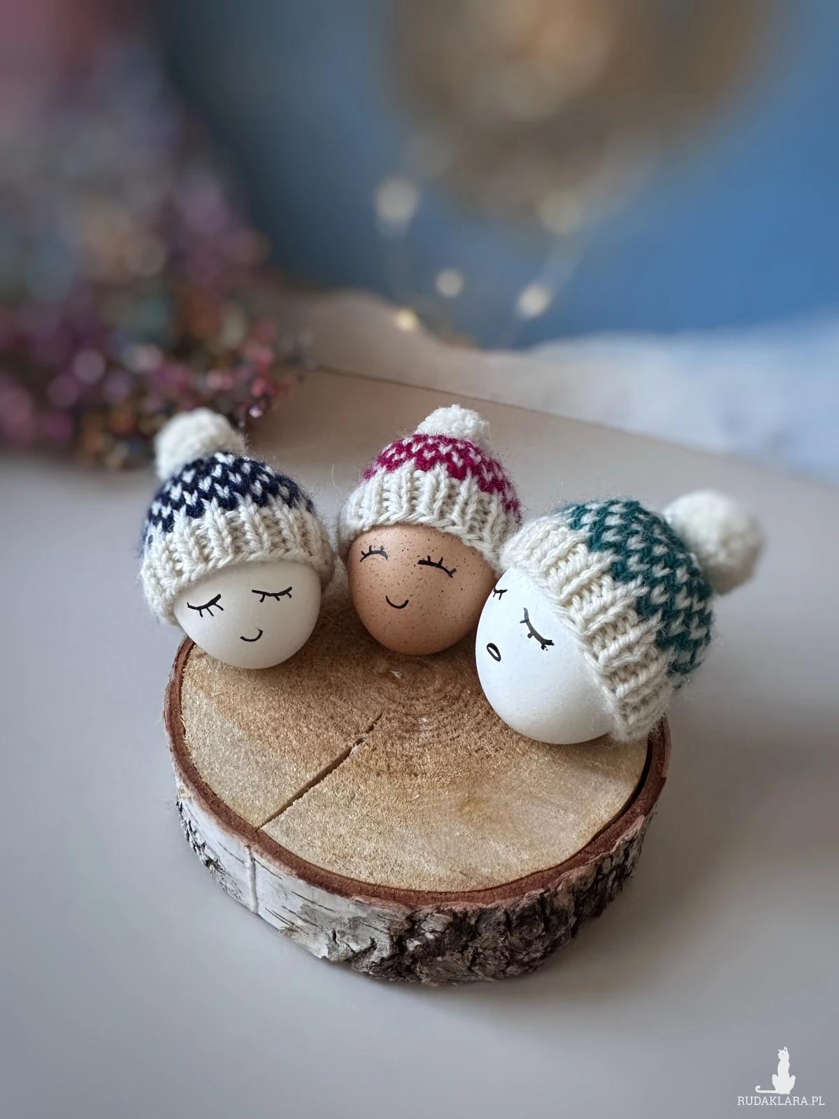 Czapeczki na jajka wielkanocne - zestaw 3 szt.